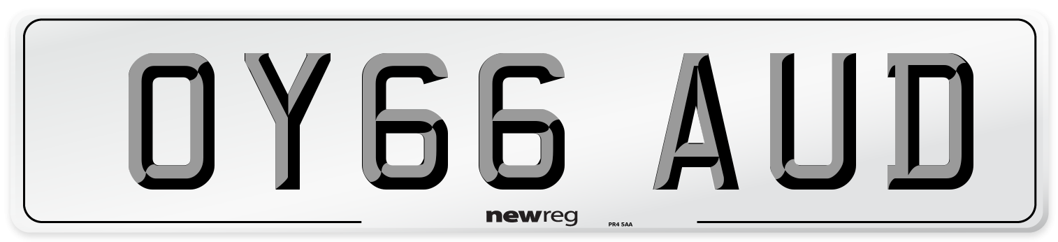 OY66 AUD Number Plate from New Reg